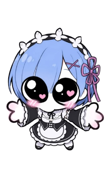 Karakter chibi menyemangati pengunjung untuk memilih rating